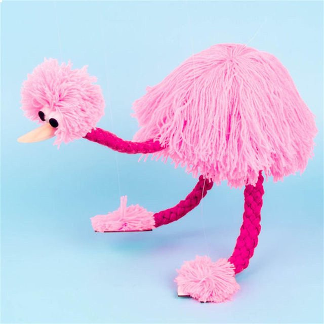 Binchi Keji Travel Vogel Seilpuppe, Handpuppe, rosa, Plüsch / Textil - Bild 1