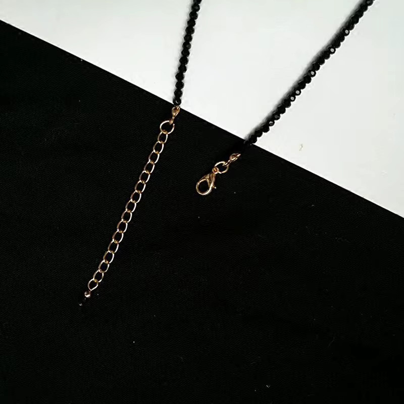 SUMENG Halskette, schwarze Perlen, Choker, Damen - Bild 2