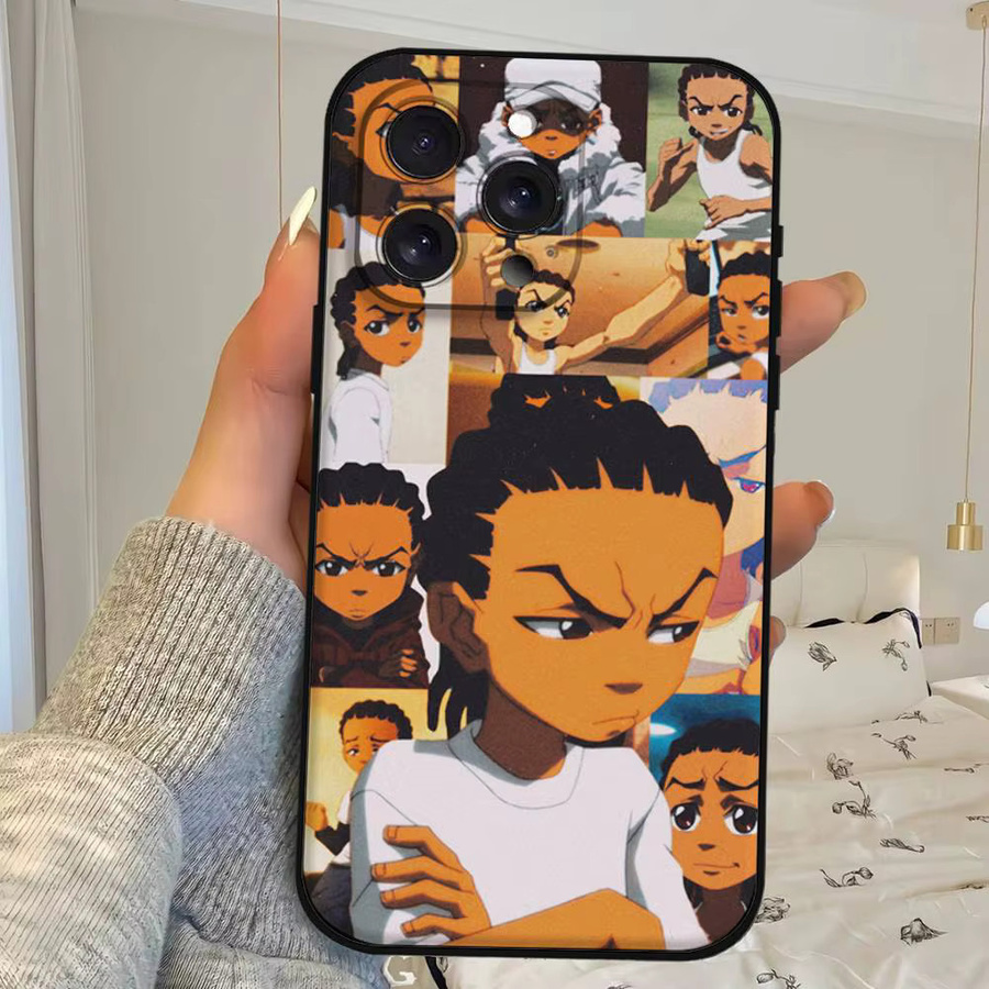 Rastar Handyhülle Huey Freeman The Boondocks für iPhone 17 16 15 14 13 12 11 Pro Max Mini X Xs XR Schwarze Silikonhülle - Bild 2