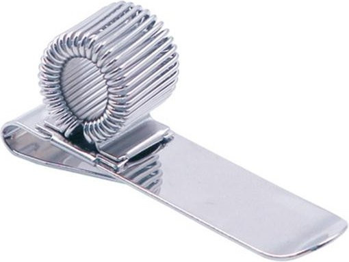 Stifthalter aus Metall mit Taschenclip und Federschlaufe von Binchi Cultural Supplies in Grau/Silber - Bild 1
