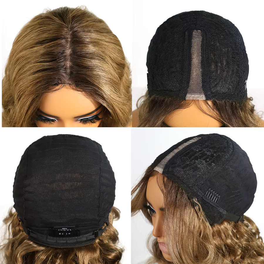 RebeccaQ Echthaar-Perücke, honigblond, lockig, Damen - Bild 4