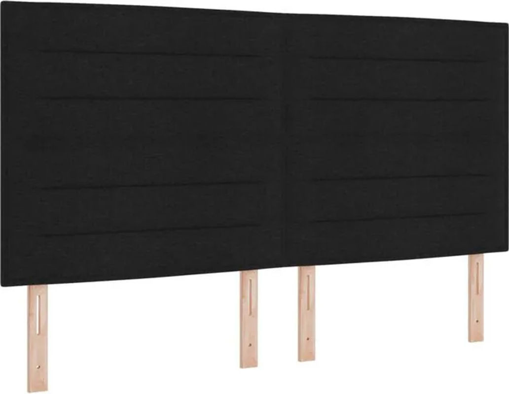 Modernes Kopfteil im Linien-Design von vidaXL in Schwarz, Breite: 180 cm, aus Stoff - Bild 1