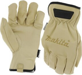 Makita Arbeitshandschuhe aus Leder in Beige, Größe 9 (L) - Bild 1