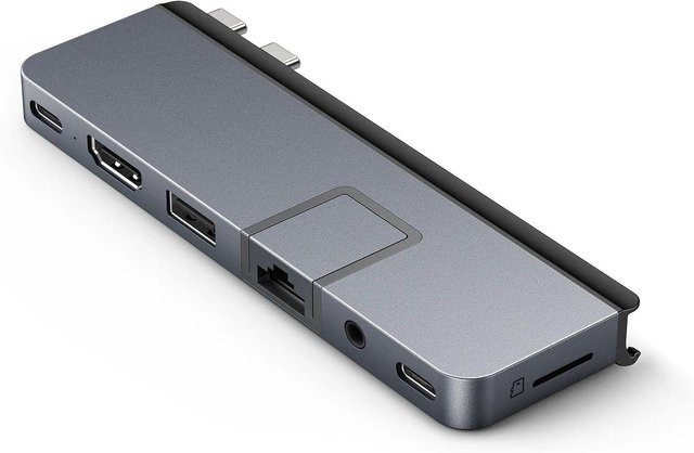 Targus HyperDrive DUO PRO 7-in-2 USB-C Dockingstation in Grau mit HDMI und USB4 für MacBook Air und MacBook Pro - Bild 1