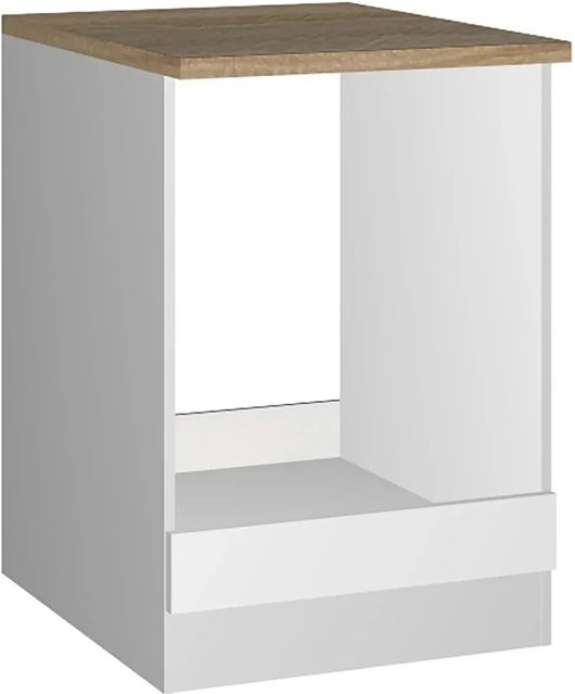 Held Möbel Küchen-Herdumbauschrank Mailand Hochglanz Weiß, Breite: 60 cm, Höhe: 85 cm, Tiefe: 60 cm - Bild 1