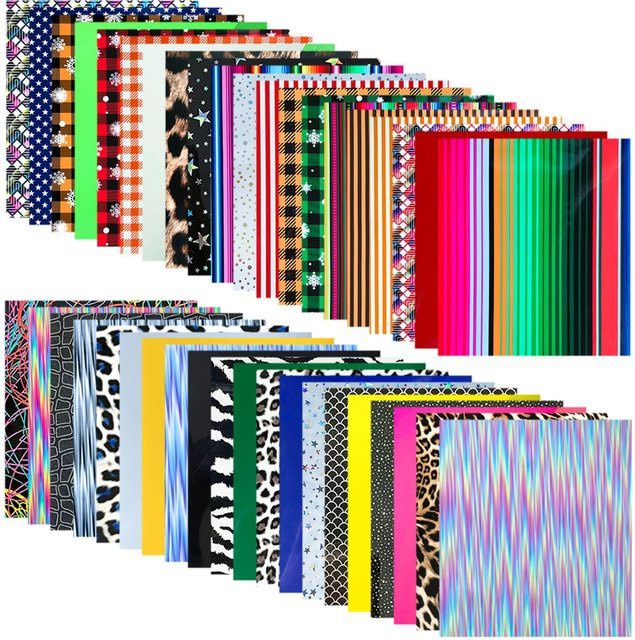 Findohope 3D Puff Wärmeübertragungsvinylblatt mit Tiermuster in Multicolour, 30,5 x 25,4 cm, 33 Farben zum Aufbügeln auf T-Shirts und Kleidung - Bild 1