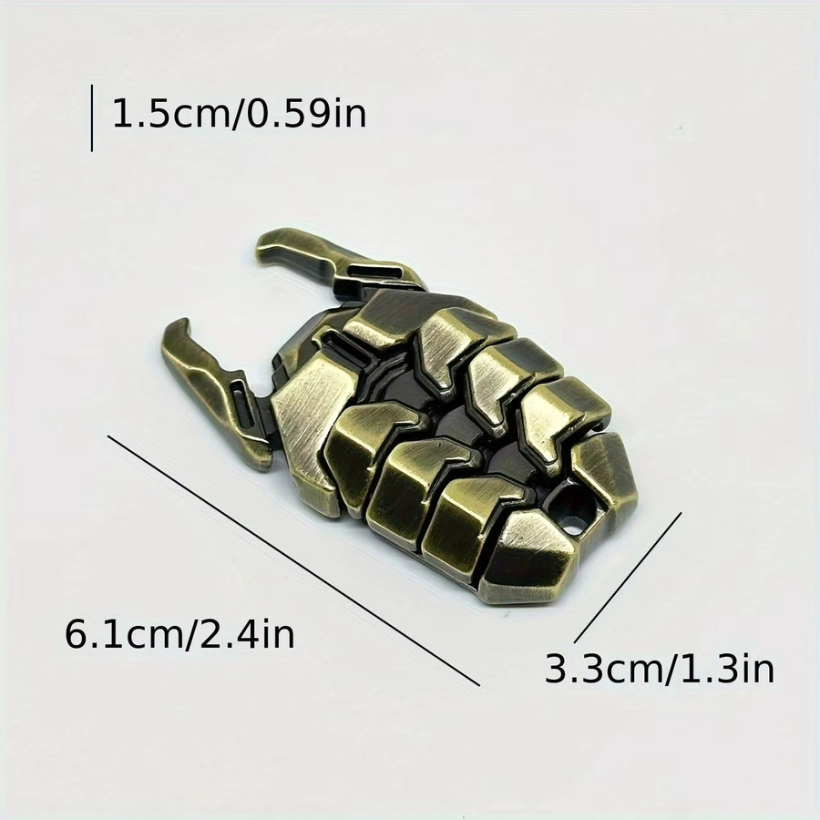 YIJOO Beetle EDC Metall-Klicker Wippe, Magnetische Push-Karte, Fidget Mechanischer Slider, Drückplatte, Haptische Münze, Sensorisches Stressabbau-Spielzeug - Bild 4