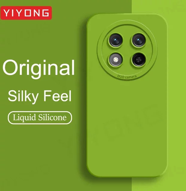 YIYONG Flüssigkeit Silikon Soft Cover für Honor X9c, Honor X9d 5G, Magie 7 und Magie 8 Lite in Schwarz oder Grün - Bild 1
