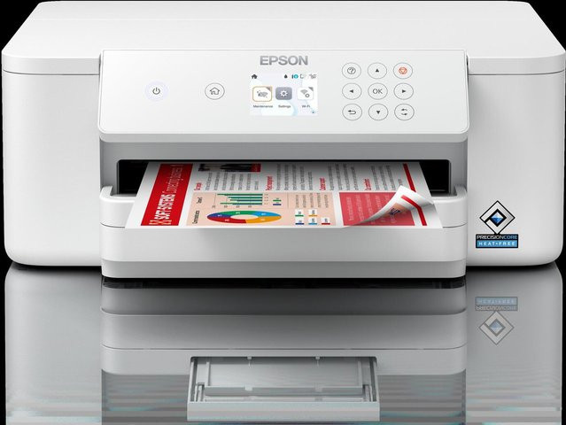 Epson WorkForce Pro WF-C4310DW Tintenstrahldrucker in Weiß mit Duplex-Funktion, A4, 4.800 x 2.400 dpi, bis zu 21 Seiten/Min. (Schwarz) und 11 Seiten/Min. (Farbe), 250 Blatt Kapazität, USB 2.0, LAN und Wi-Fi - Bild 1