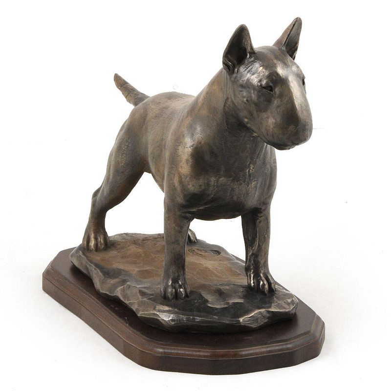 Exklusive Bullterrier Hundefigur von Art-Dog in Braun aus Kunstharz und Metall - Bild 3