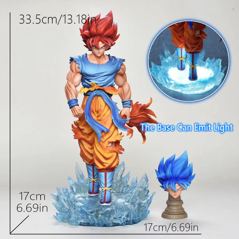 Bandai Dragon Ball Z Goku Super Saiyajin Action Figure aus Kunstharz, mehrfarbig - Bild 2