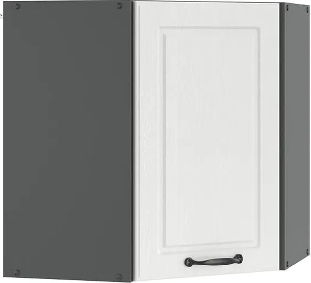 Vicco Eckhängeschrank R-Line in Anthrazit und Weiß im Landhausstil, Breite: 57 cm - Bild 2