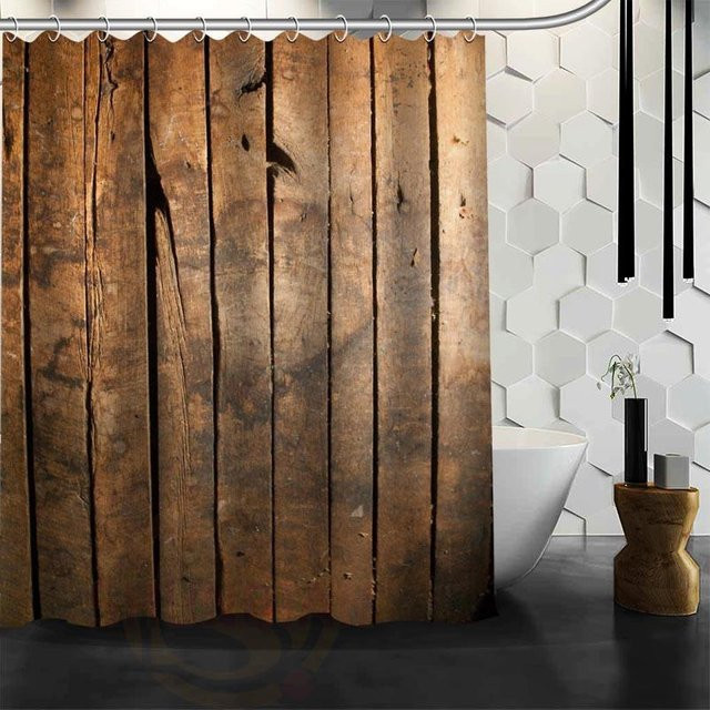 Baifenbai Home Furnishing Duschvorhang Der alte Wald aus wasserdichtem Polyester in Lichtgrau, B: 165 cm, H: 200 cm - Bild 1