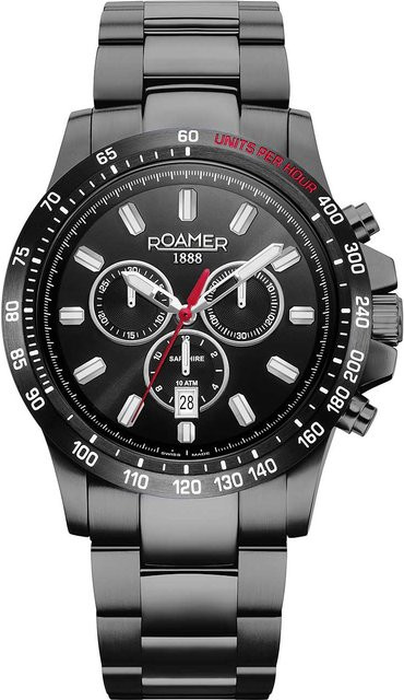 Roamer Chronograph, Edelstahl, Quarz, 45 mm, Herren - Bild 1