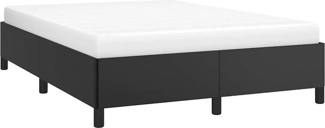 vidaXL Bettgestell Queen in Schwarz aus Kunstleder ohne Matratze B: 152 cm, H: 155 cm, T: 206 cm - Bild 1
