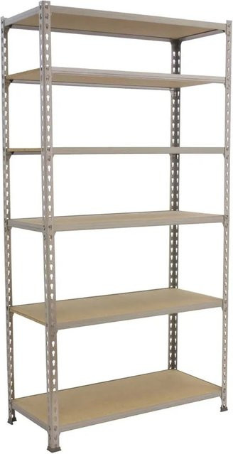 PROREGAL Schwerlastregal Giant Muli mit 6 verstellbaren Fachböden, Farbe Grau/Silber, H x B x T: 250 x 100 x 30 cm - Bild 1