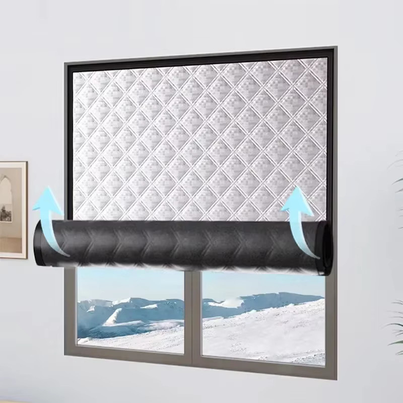 Winddichter und thermoisolierender Verdunkelungsvorhang aus Polyester, Schwarz, Breite: 90,0 cm, Höhe: 60,0 cm - Bild 2