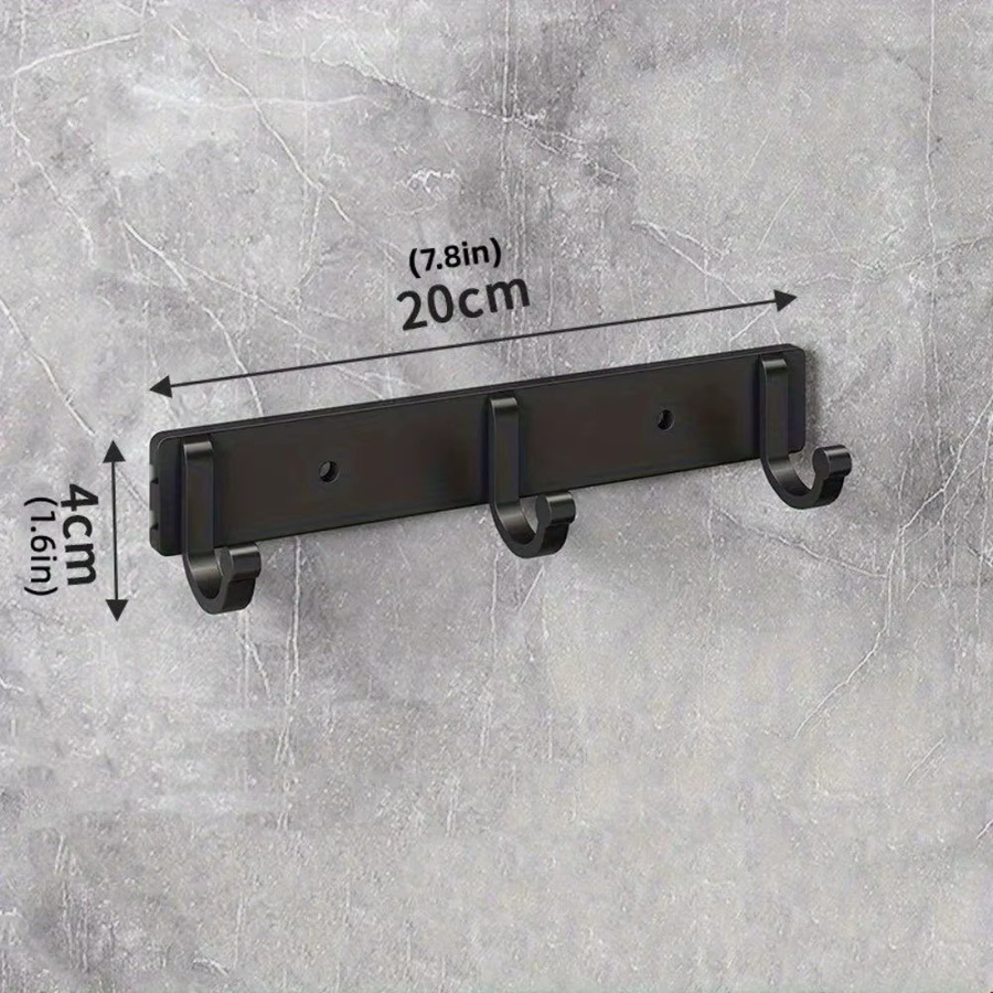 Schwarzer Wandhaken aus Aluminium von CIFBUY für Badezimmer und Kleidung - Bild 2