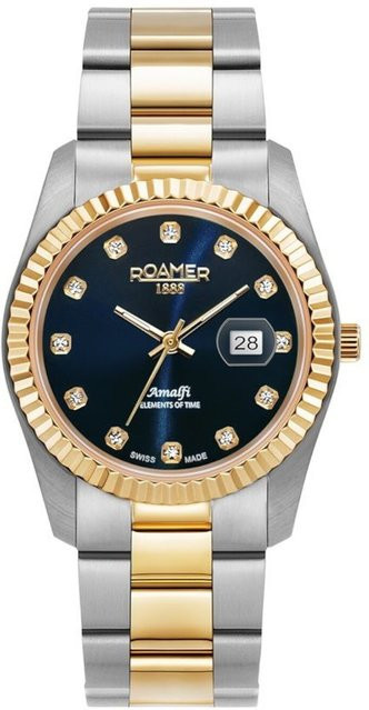 Roamer Damenuhr Amalfi, Quarz, Edelstahl, Schwarz, 34 mm, 10 ATM - Bild 1