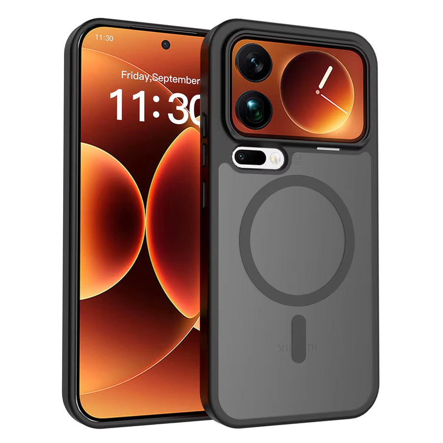 Magnetische matte Handyhülle für Xiaomi Mi 15T Pro 14T 17 Pro Max 15 Ultra mit MagSafe Wireless Charging, stoßfest und transparent, Farbe: Lila - Bild 4