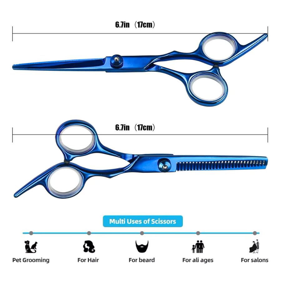 Haarschneidescheren-Set für Erwachsene, Rechtshänder, 15,2 cm, Unisex - Bild 2