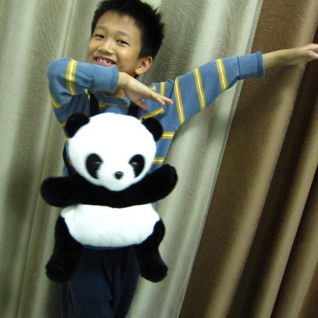 Panda Rucksack Umhängetasche, Puppe, Plüsch / Textil - Bild 1