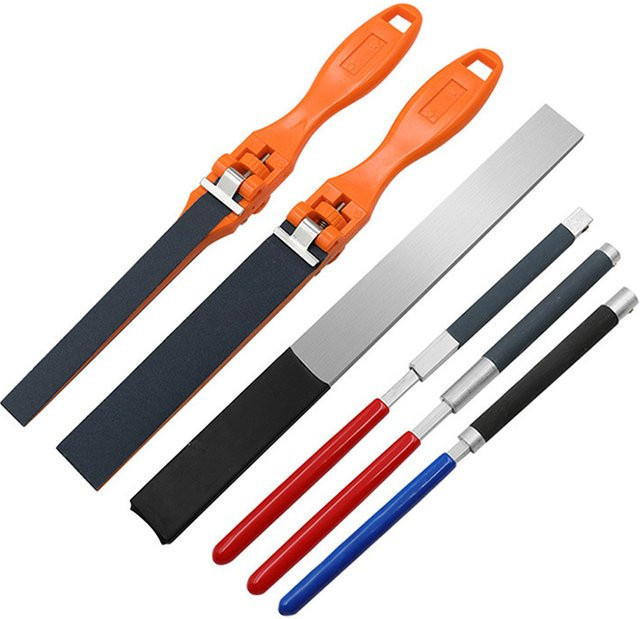 HUXUAN Sandpapierhalter aus Kunststoff in Orange für ergonomisches Polieren und Schleifen - Bild 1