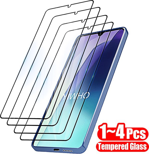 4 Stück Xiaomi Displayschutzfolien aus gehärtetem Glas für Redmi 14C 13C 12C 10C 9C in Schwarz und Transparent - Bild 1