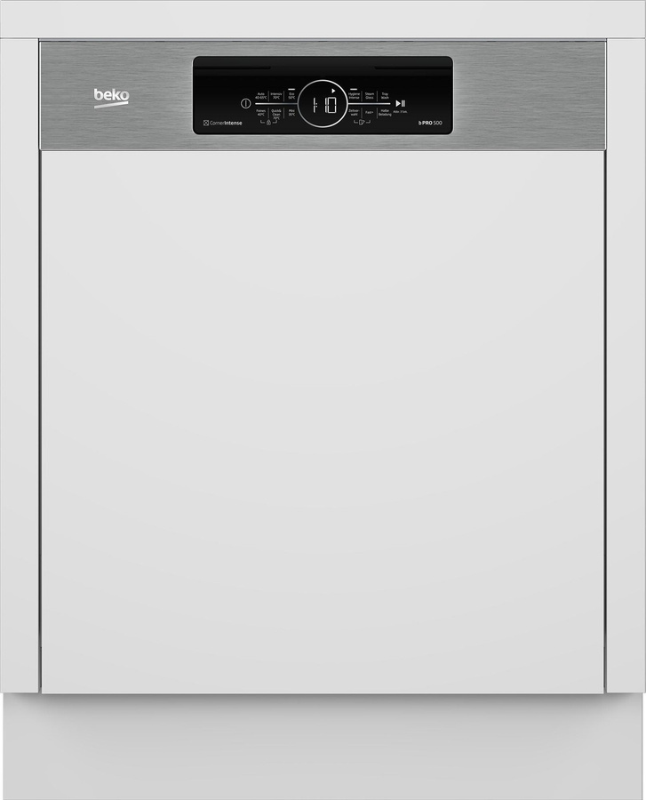 Beko Geschirrspüler BDSN38440X halb integriert in Edelstahl mit LCD-Display und Touch-Bedienung - Bild 1