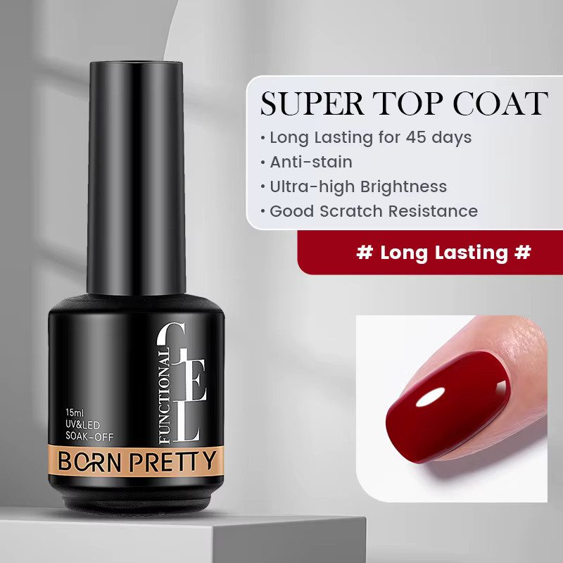 BORN PRETTY Super Top Coat Base Gel, 15 ml, glänzend - Bild 2