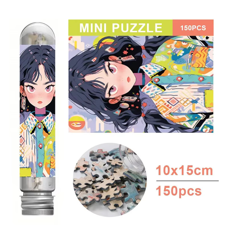 MaxRenard Mini Reagenzglas Punk Mädchen, Puzzle, 150-teiliges Set - Bild 2