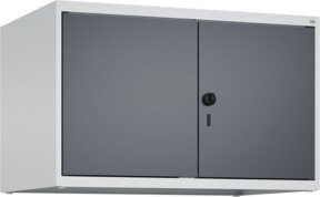 C+P Aufsatzschrank Classic PLUS mit 2 Abteilen, Wandmontage, Stahl, B/H/T: 80 x 50 x 50 cm, Lichtgrau/Anthrazitgrau - Bild 1