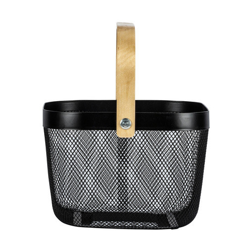 WENKO Badaufbewahrung Bambusa aus Metall in Schwarz, H x B: 17 x 25 cm - Bild 3