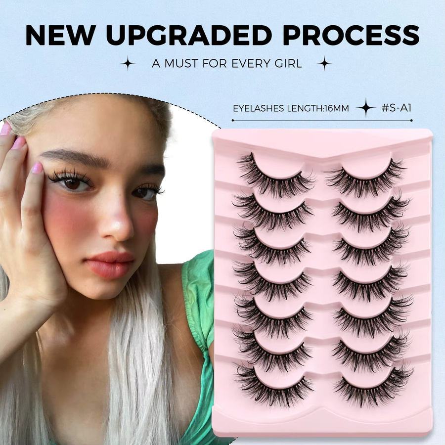 Lasvirey Künstliche Wimpern, 5D Manga, Natürlich, Unisex - Bild 3