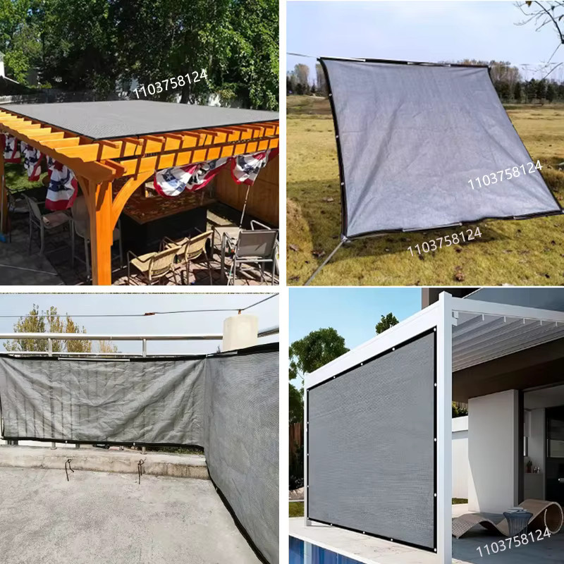 Graues Sonnenschutznetz mit UV-Schutz als Sichtschutz für Garten und Hof - Bild 5