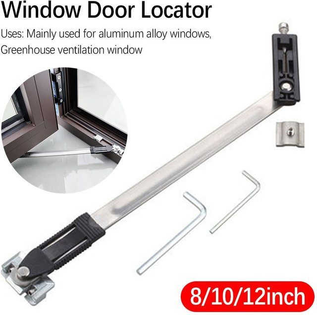 Fensterhalterung als Fensterbegrenzer und Winkelregler mit Kindersicherung in Silber - Bild 1