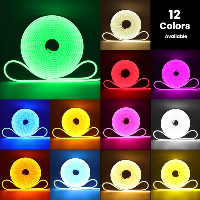 GAHADA Neon Flex LED-Streifen Warmweiß, 12 V, 120 LEDs/m, IP67 wasserdicht, Silikon, weiß - Bild 2