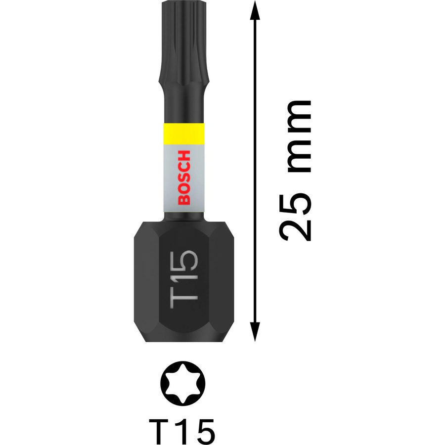 Bosch Impact Control T15 Schrauberbits, 2-teilig, schwarz, Edelstahl - Bild 2