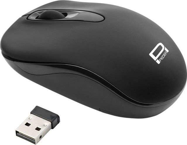 PEDEA Kabellose USB-A Maus in Schwarz - Bild 1