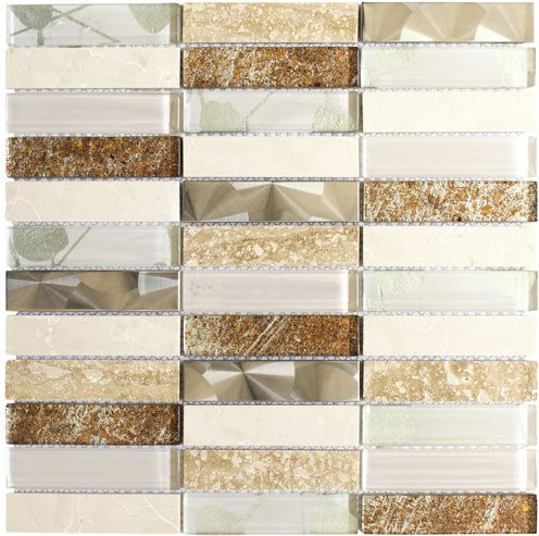 HuH Mosaik Mosaikfliese Day in Beige mit Steinoptik als Wandbelag, B/L: 29,8 x 29,8 cm - Bild 1