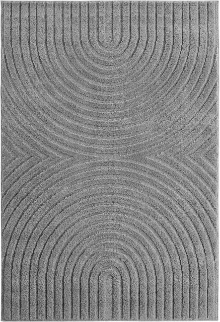 Ayyildiz Kurzflorteppich Art in Silber mit Boho-Design, Breite: 140 cm, Tiefe: 200 cm, Höhe: 0,8 cm - Bild 1