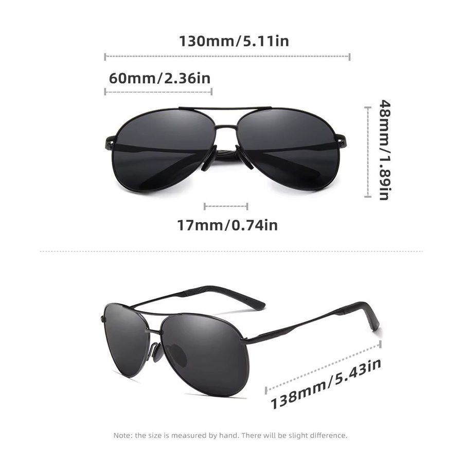 KINGSEVEN Sonnenbrille Aviator, Metall, schwarz, polarisiert, Herren - Bild 2