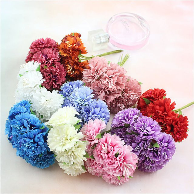 Uflower 18er Set Künstliche Blumen Staubblatt in Weiss und Multicolour für Weihnachtsdekoration, Hochzeiten und Bastelarbeiten - Bild 1
