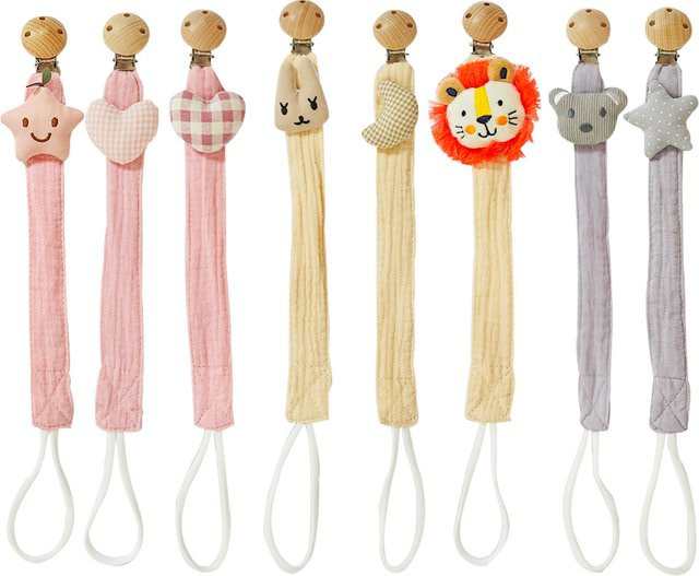Mumamuying Baby Schnullerclip Kette in Mehrfarbig als praktischer Halter für den Schnuller - Bild 1