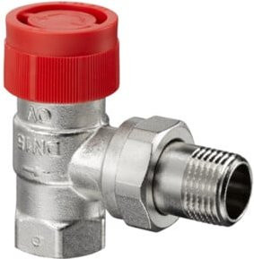 Oventrop Thermostatventil Baureihe AF DN 15 Eckventil aus vernickeltem Messing in Silber - Bild 1