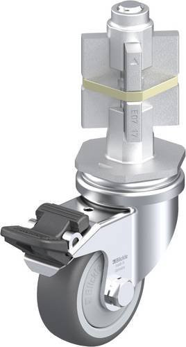 Blickle LRA-PATH 50KF-FI-E07 Lenkrolle mit Feststeller in Grau und Silber, Rad-Durchmesser: 50 mm, Tragfähigkeit: 75 kg - Bild 1