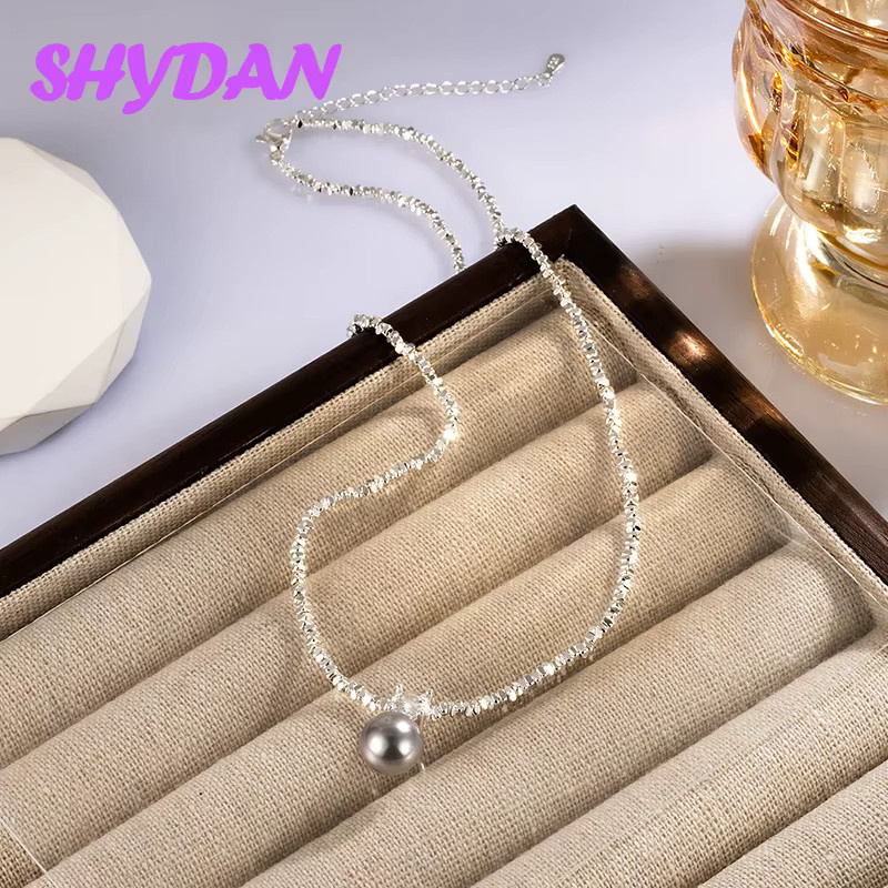 SHYDAN Halskette mit Perlenanhänger, 925 Silber, Damen - Bild 2