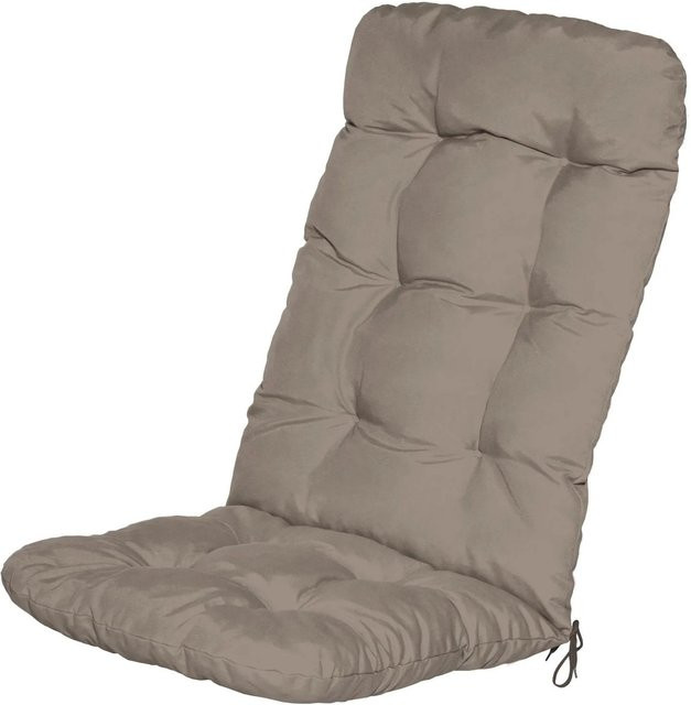 Beautissu Hochlehner Auflage Flair in Beige, B/H: 120 x 8 cm - Bild 1