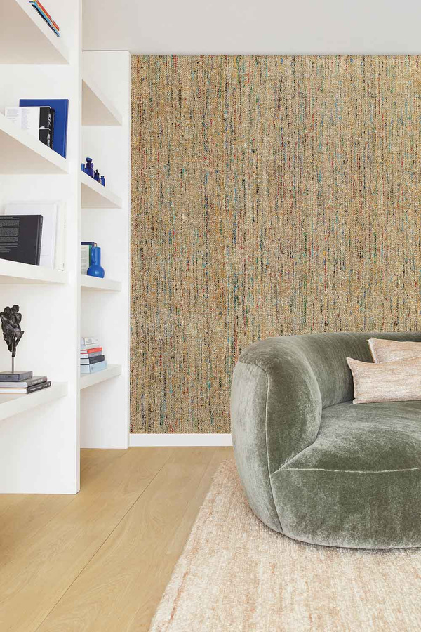 Omexco Tapete Entwined LS210 in Beige und Multicolour mit abstraktem Textildesign - Bild 1