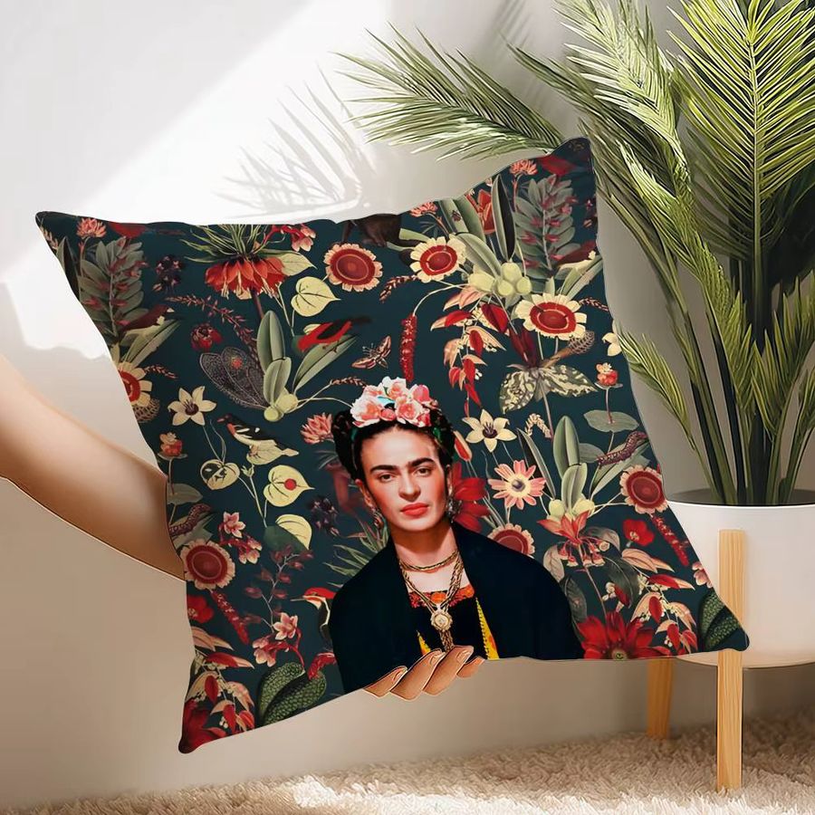 FridaS Art Kissenbezug mit Plüschdruck im ästhetischen Design für dein Sofa und deine Heimdekoration - Bild 4
